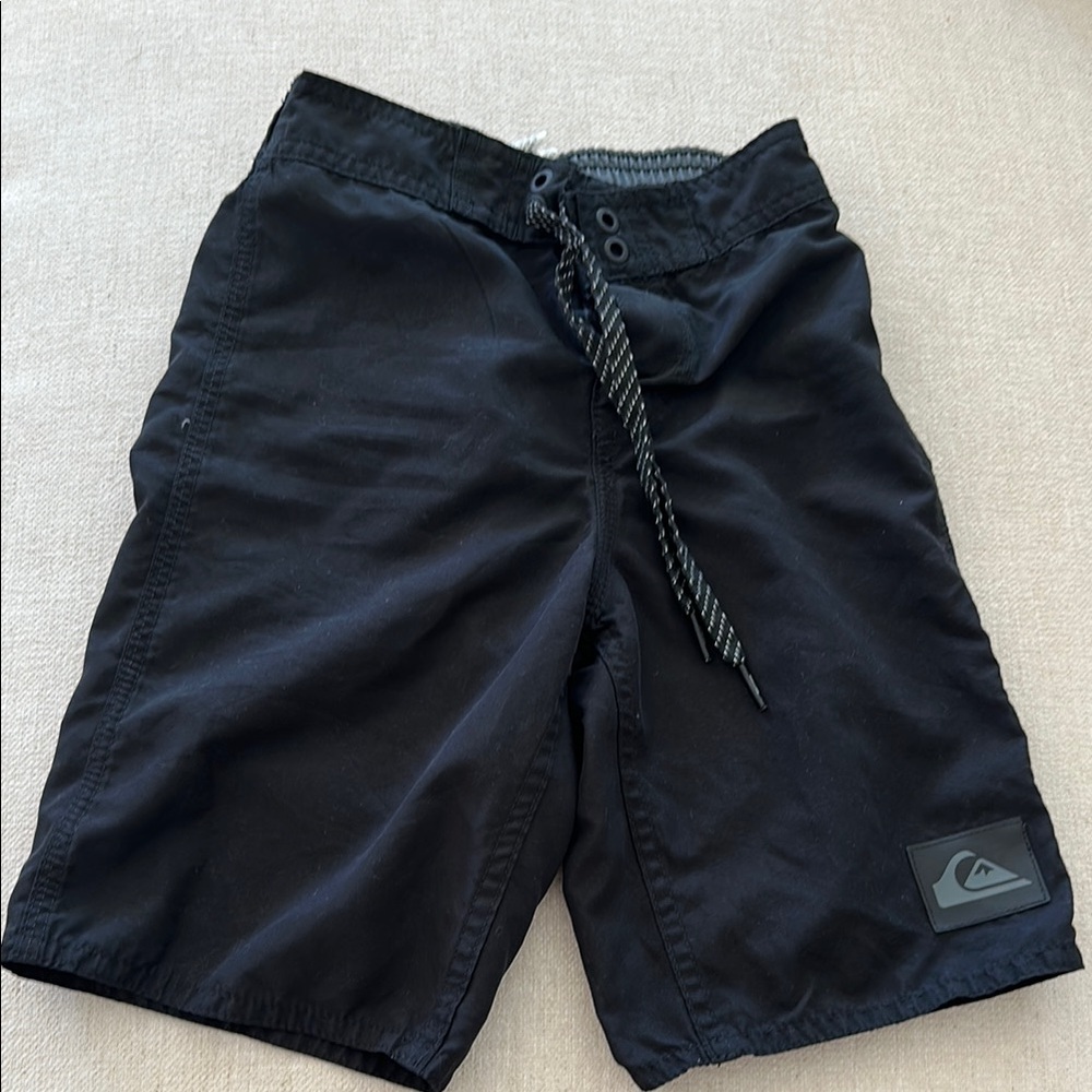 Quiksilver Black Board Shorts with Drawstring Waist